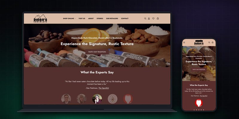 Diego's Chocolate homepage