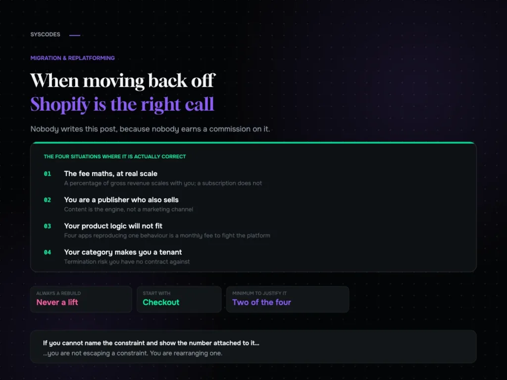 When moving back off Shopify to WooCommerce is the right call