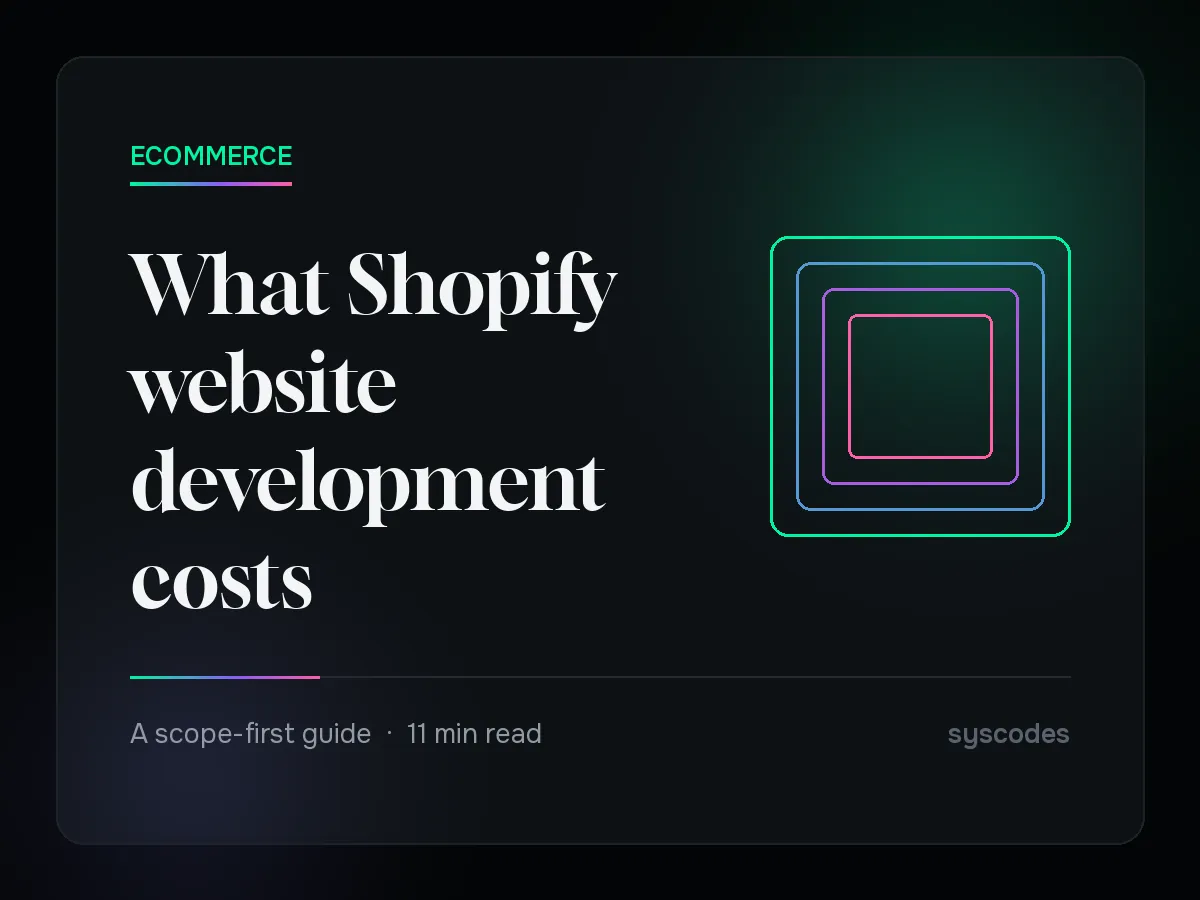 What Shopify website development costs