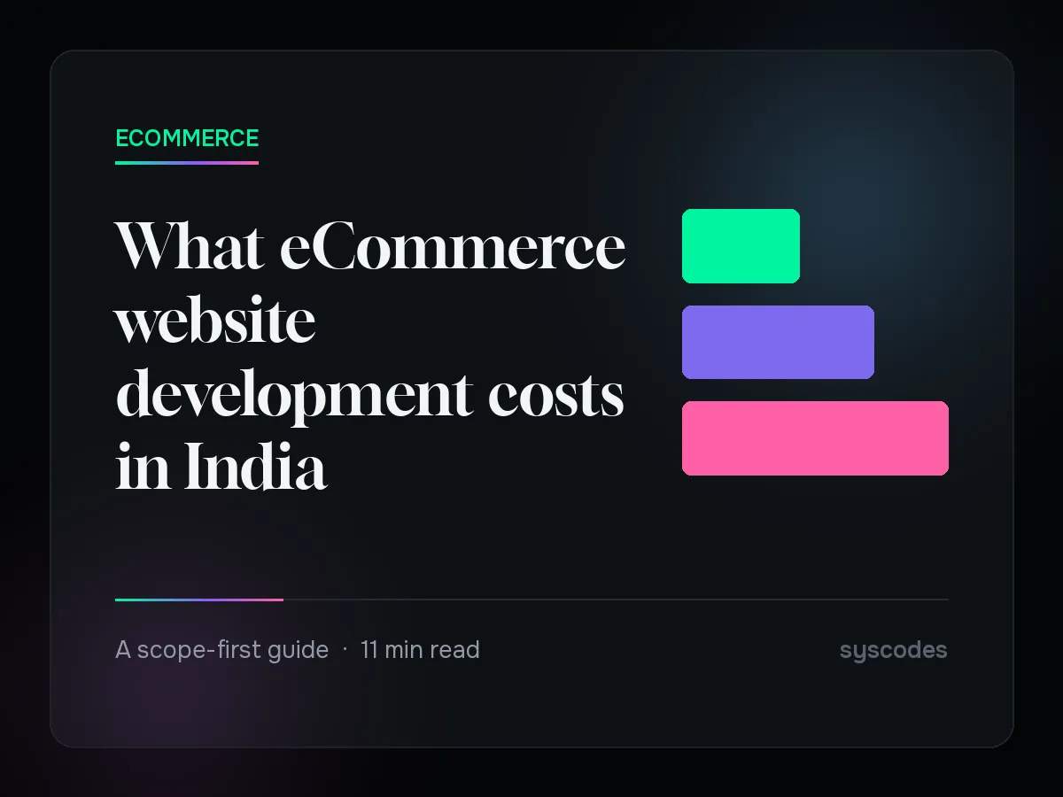 What eCommerce website development costs in India
