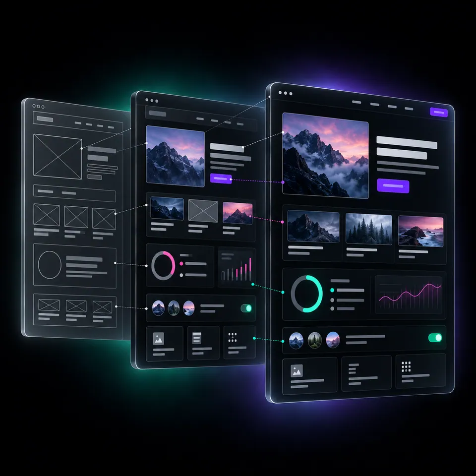 Website Design & Development interface illustration