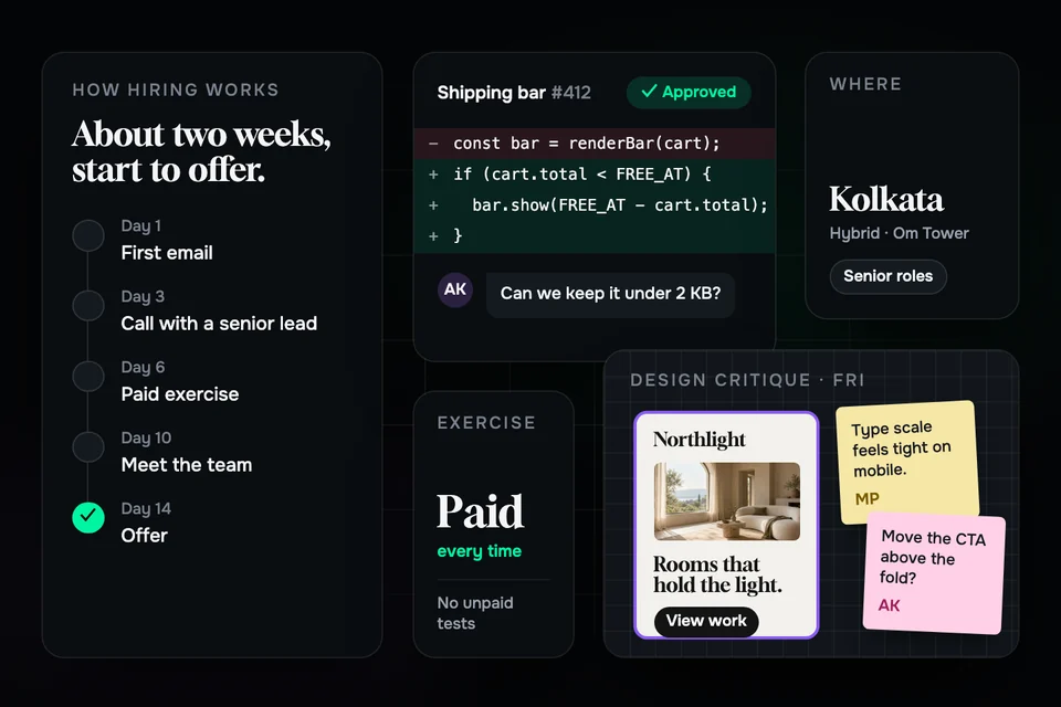 Chat, task and design screens from one shared team workspace