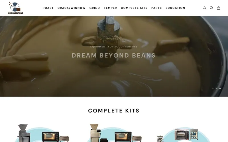 The CocoaTown homepage on desktop