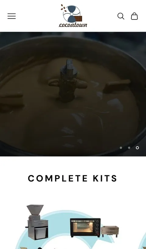 CocoaTown homepage on desktop and mobile