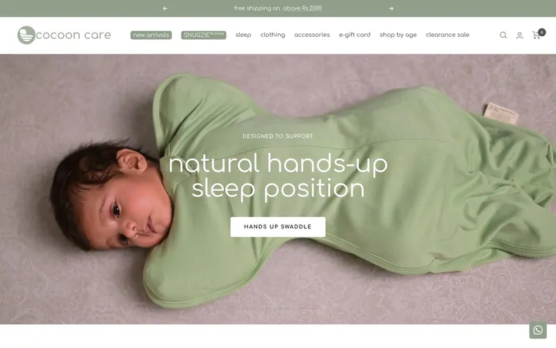 Cocoon Care homepage