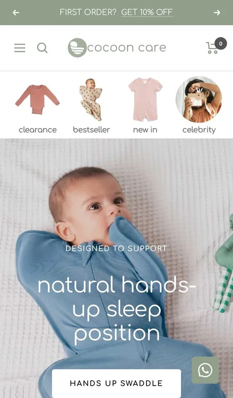 Cocoon Care homepage on desktop and mobile