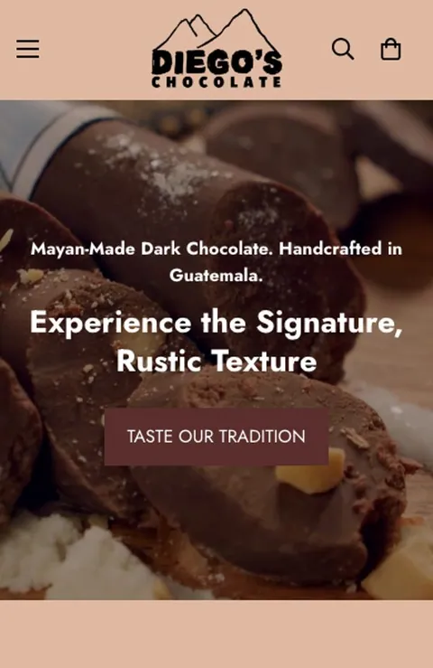 Diego's Chocolate homepage