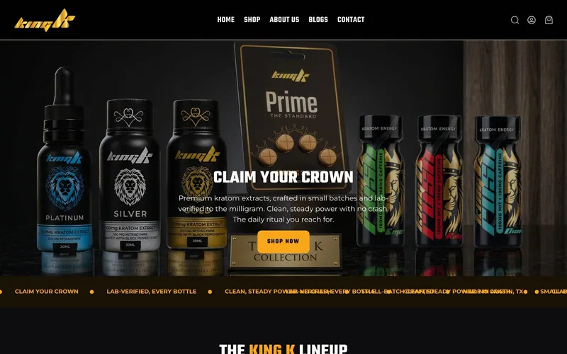 King K Kratom homepage