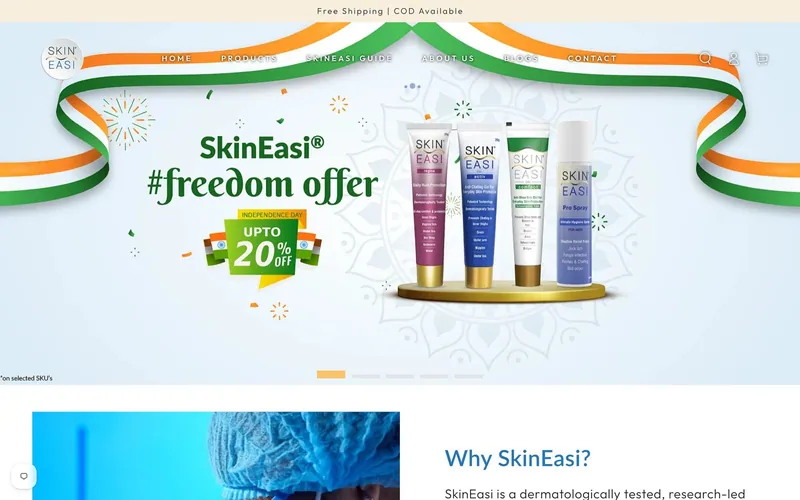 SkinEasi homepage