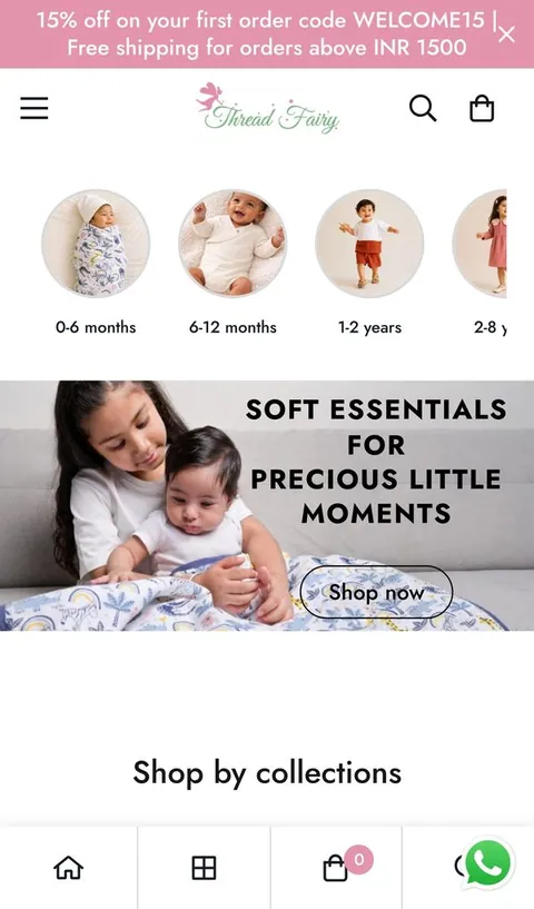 Thread Fairy Co homepage on desktop and mobile