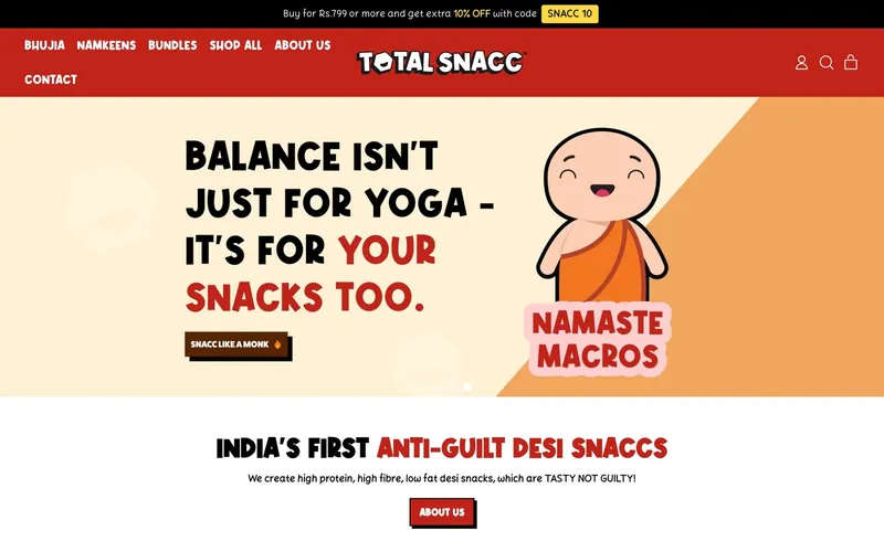 TotalSnacc homepage